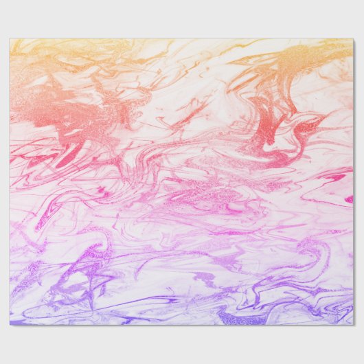 Eleganter, weißer Hologramm-Marmor Geschenkpapier (Flach)