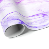 Eleganter, weißer Hologramm-Marmor Geschenkpapier (Rolleneckpunkt)