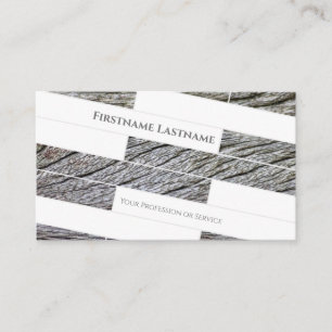 Eleganter, weißer Holzparkett mit minimalistischem Visitenkarte