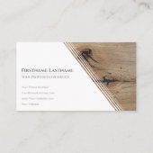 Eleganter, weißer Holzparkett mit minimalistischem Visitenkarte (Rückseite)