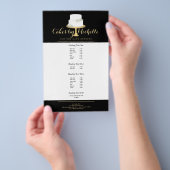 Eleganter weißer Kuchen mit Florals II Kuchen deko Flyer (Handgriff)