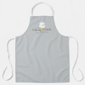 Eleganter weißer Kuchen mit Florals Schürze (Vorderseite)