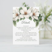 Eleganter weißer Magnolia-Kiefernwald Begleitkarte (Stehend Vorderseite)