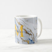 Eleganter weißer Maisgold-Granit Kaffeetasse (VorderseiteRechts)