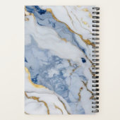 Eleganter weißer Maisgold personalisieren Notizblock (Rückseite)