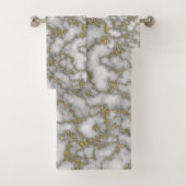 Eleganter weißer Marmor Badhandtuch Set (Insitu)