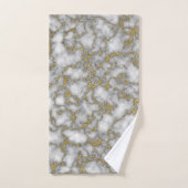 Eleganter weißer Marmor Badhandtuch Set (Handtuch)
