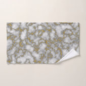 Eleganter weißer Marmor Badhandtuch Set (Handtuch)