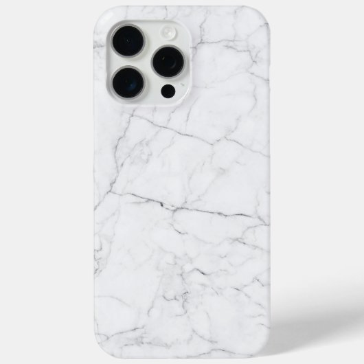 Eleganter weißer Marmor Case-Mate iPhone Hülle (Rückseite)