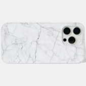 Eleganter weißer Marmor Case-Mate iPhone Hülle (Rückseite (Horizontal))