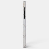Eleganter weißer Marmor Case-Mate iPhone Hülle (Hinten/Links)