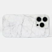 Eleganter weißer Marmor Case-Mate iPhone Hülle (Rückseite (Horizontal))