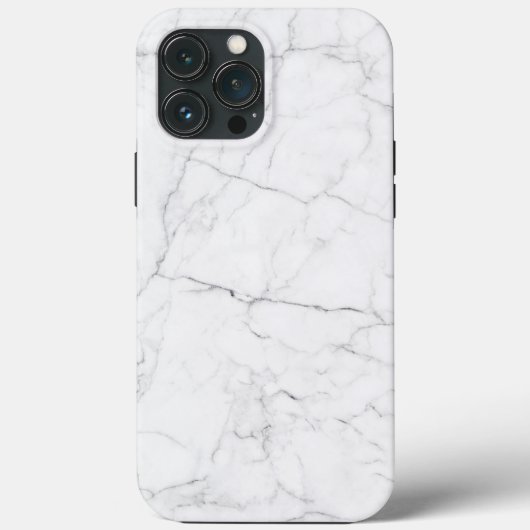 Eleganter weißer Marmor Case-Mate iPhone Hülle (Rückseite)