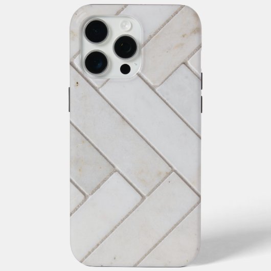 Eleganter weißer Marmor Case-Mate iPhone Hülle (Rückseite)