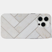 Eleganter weißer Marmor Case-Mate iPhone Hülle (Rückseite (Horizontal))