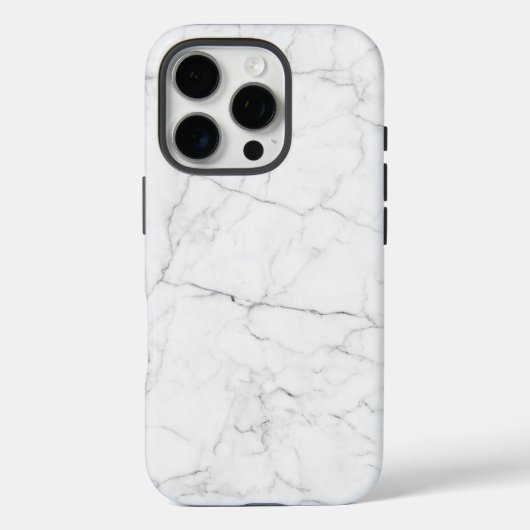 Eleganter weißer Marmor Case-Mate iPhone Hülle (Rückseite)