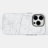 Eleganter weißer Marmor Case-Mate iPhone Hülle (Rückseite (Horizontal))