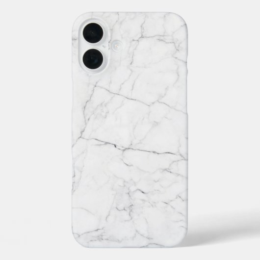 Eleganter weißer Marmor Case-Mate iPhone Hülle (Rückseite)