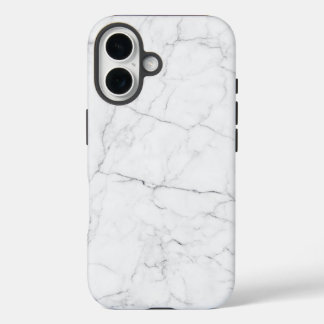 Eleganter weißer Marmor iPhone 16 Hülle