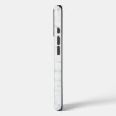 Eleganter weißer Marmor Case-Mate iPhone Hülle (Rückseite / Links)