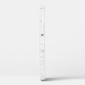 Eleganter weißer Marmor Case-Mate iPhone Hülle (Rückseite / Links)