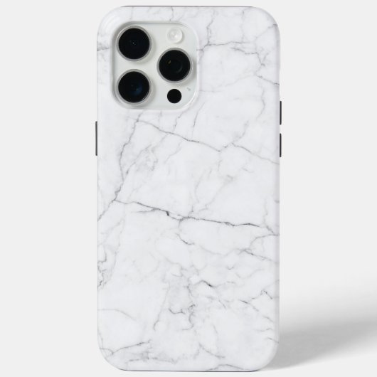 Eleganter weißer Marmor Case-Mate iPhone Hülle (Rückseite)