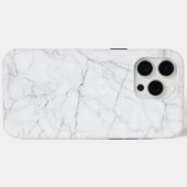 Eleganter weißer Marmor Case-Mate iPhone Hülle (Rückseite (Horizontal))