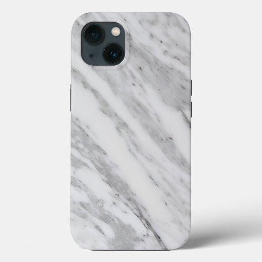 Eleganter weißer Marmor Case-Mate iPhone Hülle (Rückseite)