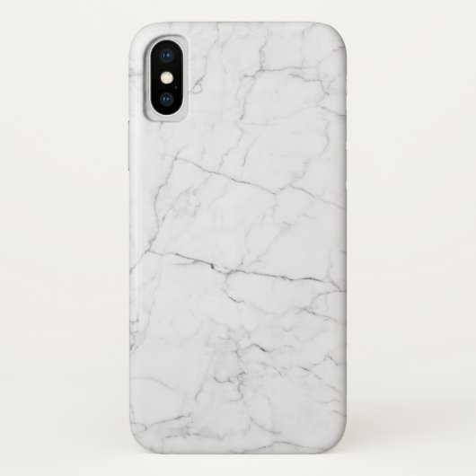 Eleganter weißer Marmor Case-Mate iPhone Hülle (Rückseite)