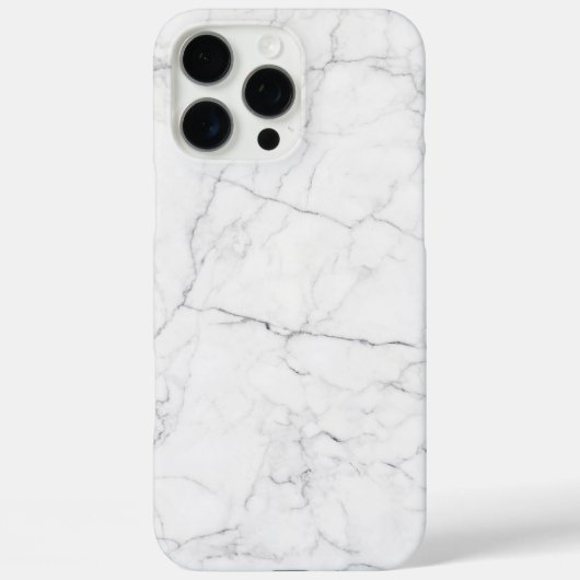 Eleganter weißer Marmor Case-Mate iPhone Hülle (Rückseite)