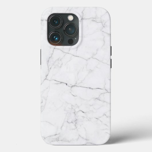 Eleganter weißer Marmor Case-Mate iPhone Hülle (Rückseite)