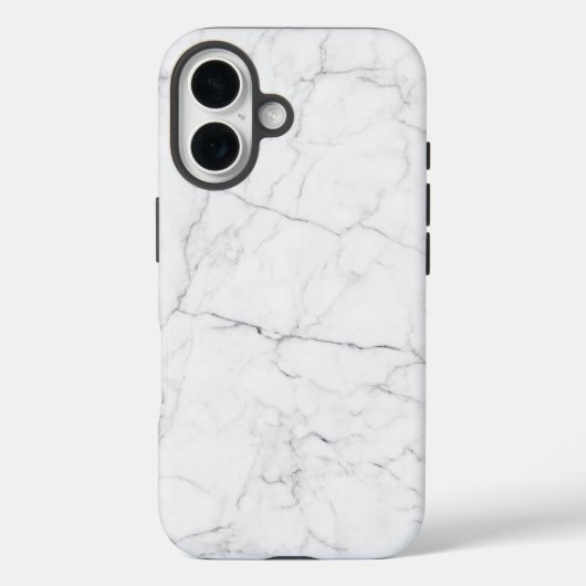 Eleganter weißer Marmor Case-Mate iPhone Hülle (Rückseite)