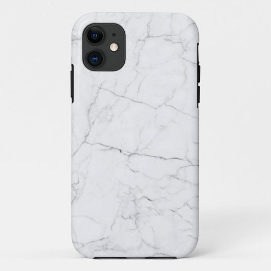 Eleganter weißer Marmor Case-Mate iPhone Hülle (Rückseite)