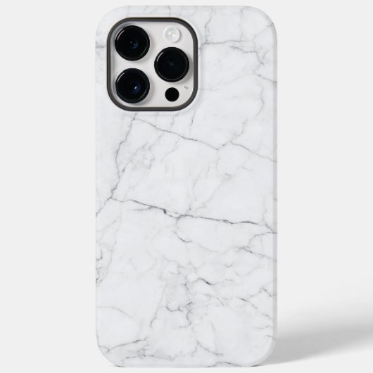 Eleganter weißer Marmor Case-Mate iPhone Hülle (Rückseite)