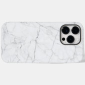 Eleganter weißer Marmor Case-Mate iPhone Hülle (Rückseite (Horizontal))