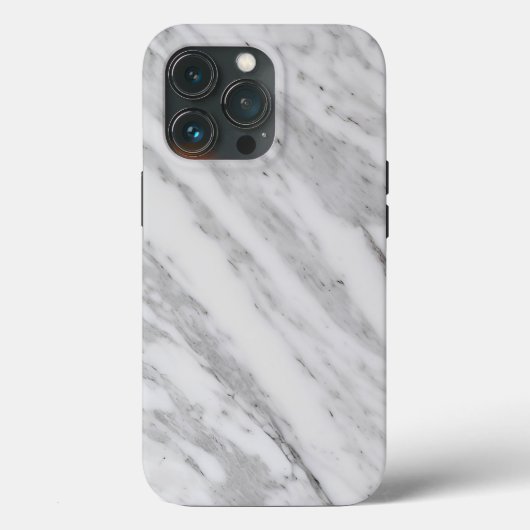 Eleganter weißer Marmor Case-Mate iPhone Hülle (Rückseite)