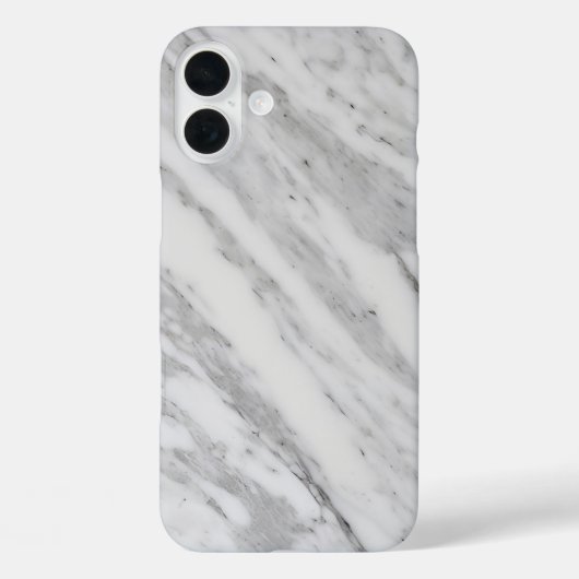 Eleganter weißer Marmor Case-Mate iPhone Hülle (Rückseite)