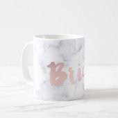 eleganter weißer Marmor der Kaffeetasse (Vorderseite Links)