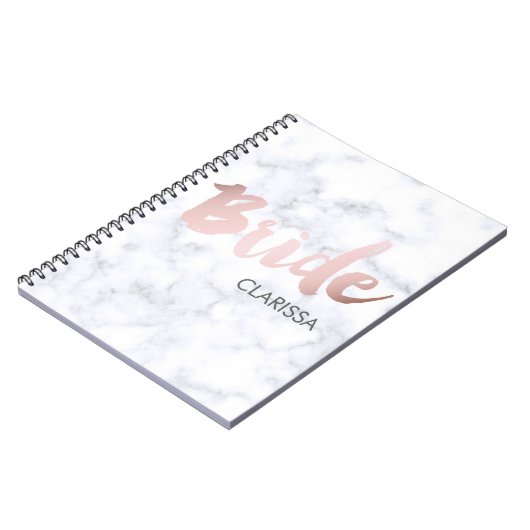 eleganter weißer Marmor der Notizblock (Linke Seite)