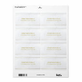 Eleganter weißer Marmor Gold Text Einfache Top-Aus (Vorne)