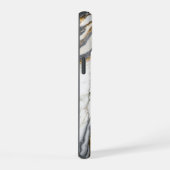 Eleganter weißer Marmor iPhone 15 Hülle (Rechte Seite)