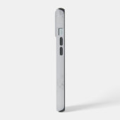 Eleganter weißer Marmor iPhone 15 Hülle (Linke Seite)