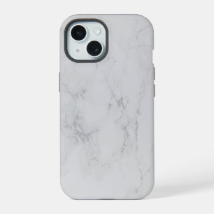 Eleganter weißer Marmor iPhone 15 Hülle