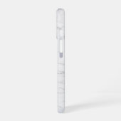Eleganter weißer Marmor iPhone 16 Hülle (Linke Seite)