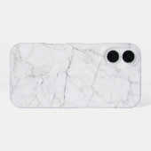 Eleganter weißer Marmor iPhone 16 Hülle (Rückseite (Horizontal))
