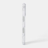Eleganter weißer Marmor iPhone 16 Hülle (Rechte Seite)