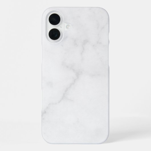 Eleganter weißer Marmor iPhone Hülle (Rückseite)
