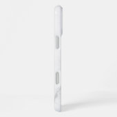 Eleganter weißer Marmor iPhone Hülle (Rechte Seite)