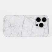 Eleganter weißer Marmor iPhone Hülle (Rückseite (Horizontal))