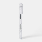 Eleganter weißer Marmor iPhone Hülle (Rechte Seite)